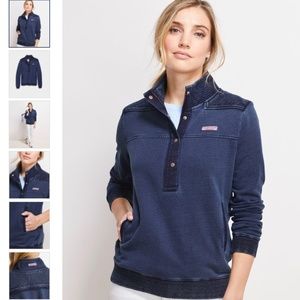 Vineyard Vines Woman’s Indigo Canvas SuperShep Pullover Sweatshirt